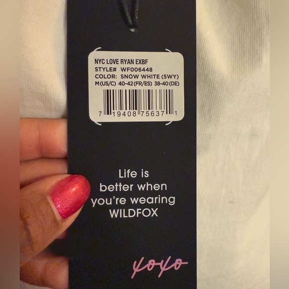 Wildfox NYC Ryan Ex-Boyfriend White Sleeve Tee Size M - Picture 8 of 11